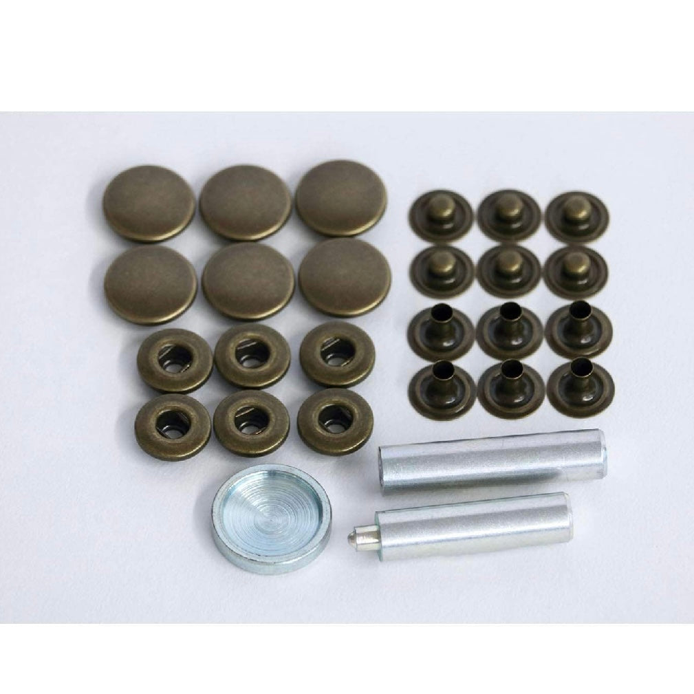 凹 Snap Button Clover metal snap button 15mm 6pcs with tools 金屬四合鈕 啪鈕 +打鈕工具 15mm 6對 ...