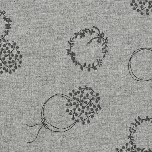 Japan | VIYELLA floral wreath 花圈刺繡 | cotton yarn dyed embroidery 法蘭絨純棉