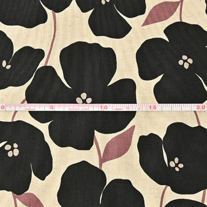 Japan | Jumbo Floral Print | cotton linen printed sheeting 棉麻