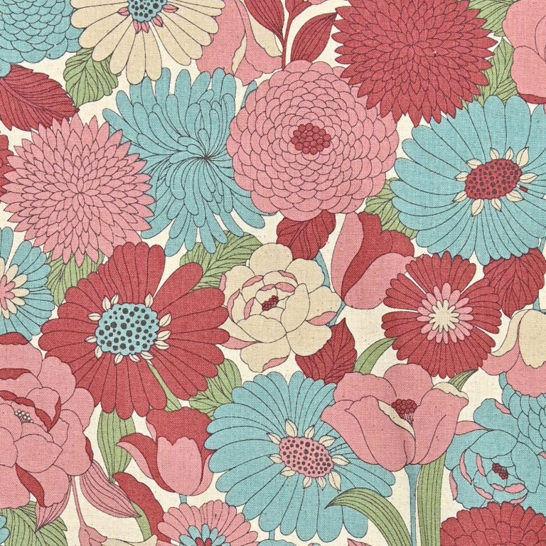 Japan | Floral Print | cotton linen printed sheeting 棉麻