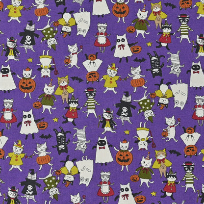 Japan | Seasonal cats halloween 貓貓萬聖節 | cotton printed sheeting 純棉