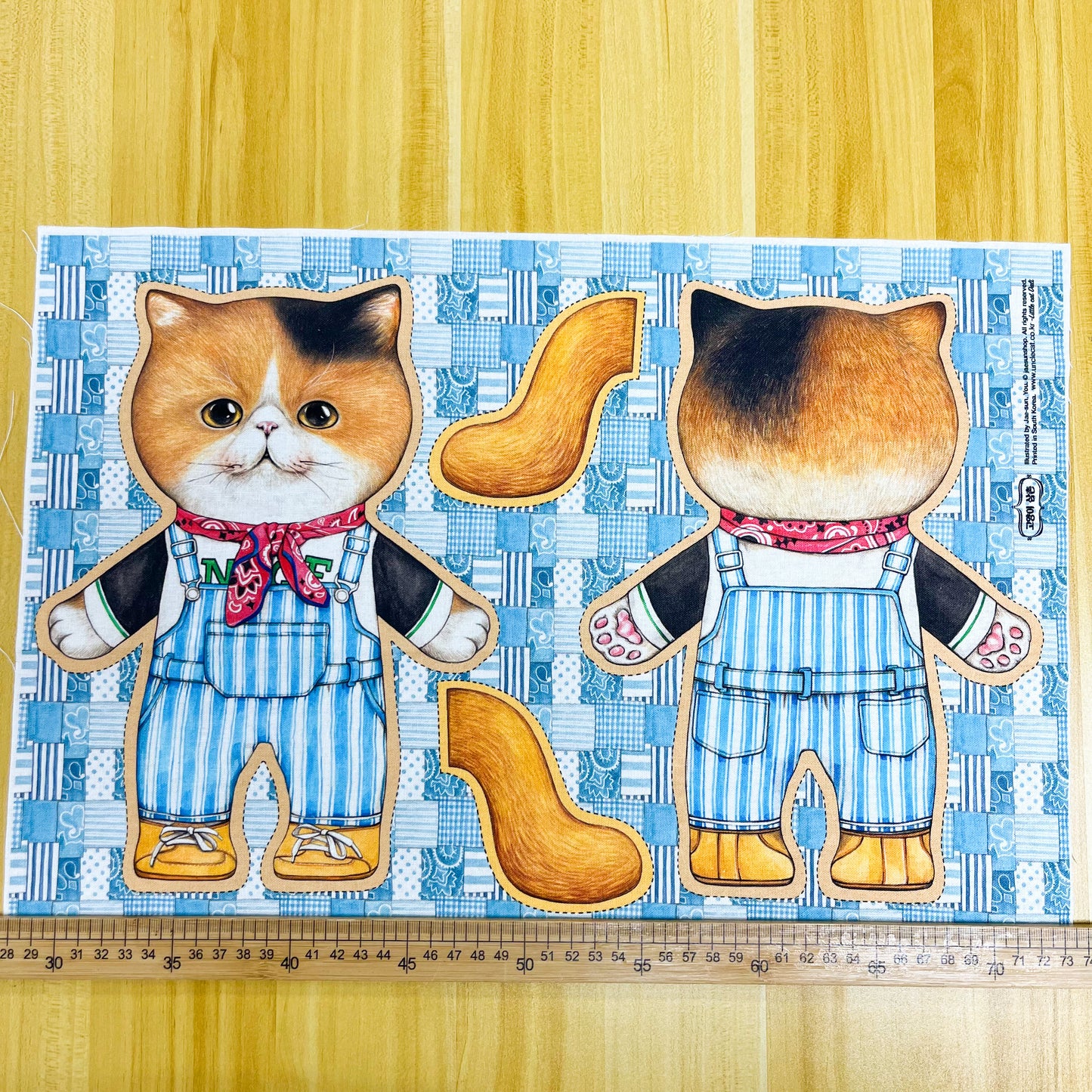 Unclecat 貓叔叔 | diy fabric for making cat doll "Dali" | cotton linen 棉麻