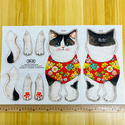 Unclecat 貓叔叔 | diy fabric for making cat doll "Milk" | cotton linen 棉麻