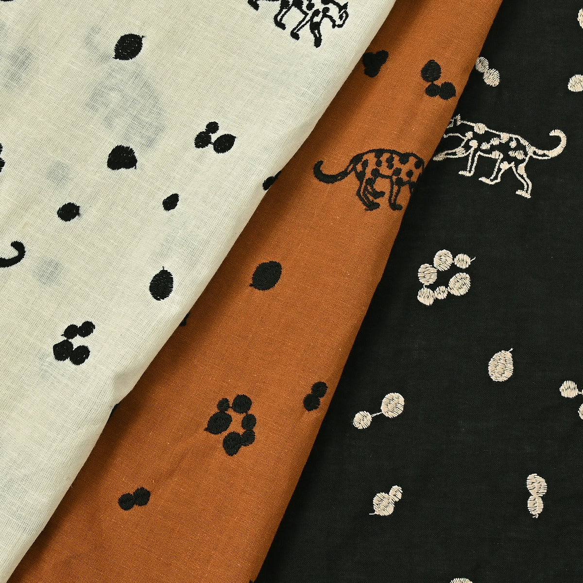 ECHINO | 2023 leopard | cotton linen embroidery 棉麻刺繡
