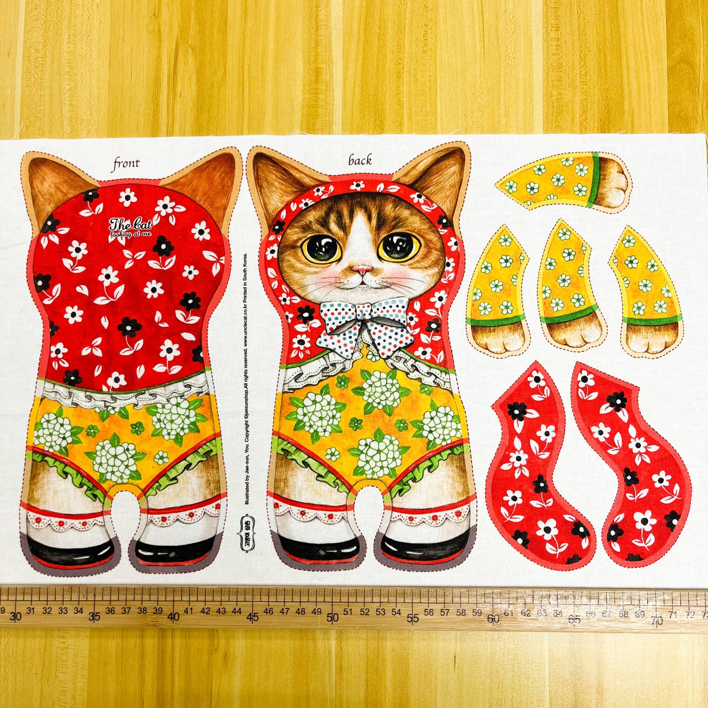 Unclecat 貓叔叔 | diy fabric for making cat doll "E.T" | cotton linen 棉麻
