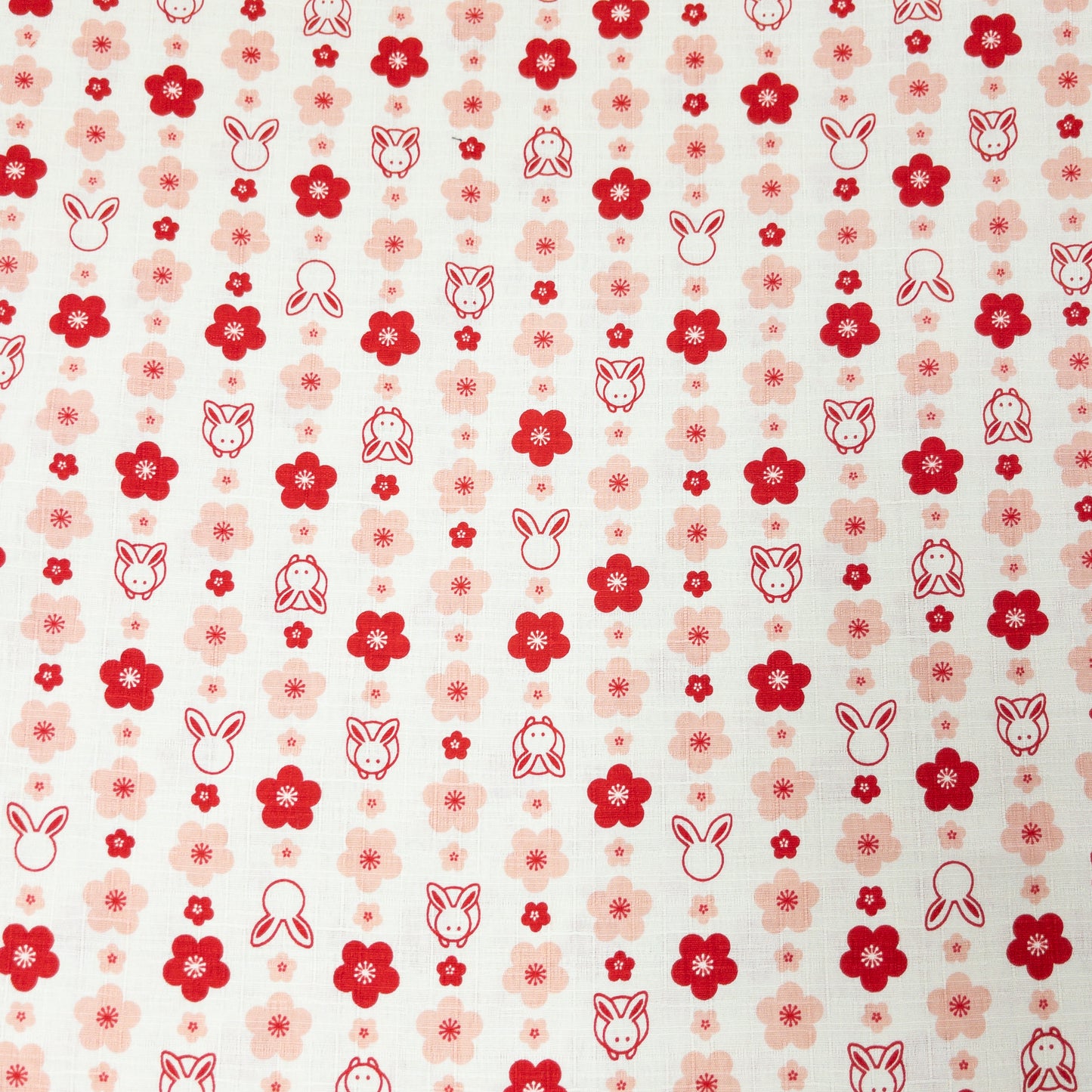 Japan | 和風兔兔櫻花 | cotton printed dobby 純棉竹節