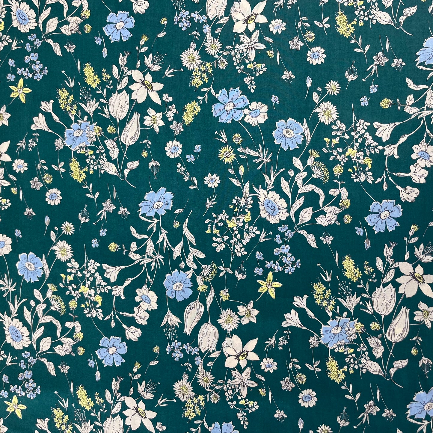 Japan | flowers line 花朵線條 | cotton printed 60s 純棉