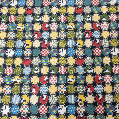 Japan | 和風拼圖貓貓 | cotton printed sheeting 純棉
