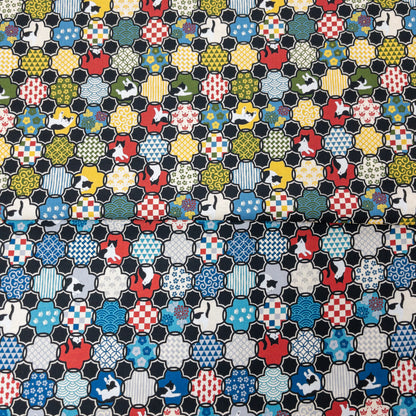 Japan | 和風拼圖貓貓 | cotton printed sheeting 純棉