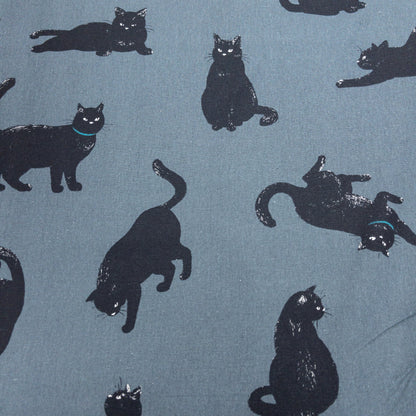 Japan | black cat 黑貓 | cotton linen 棉麻