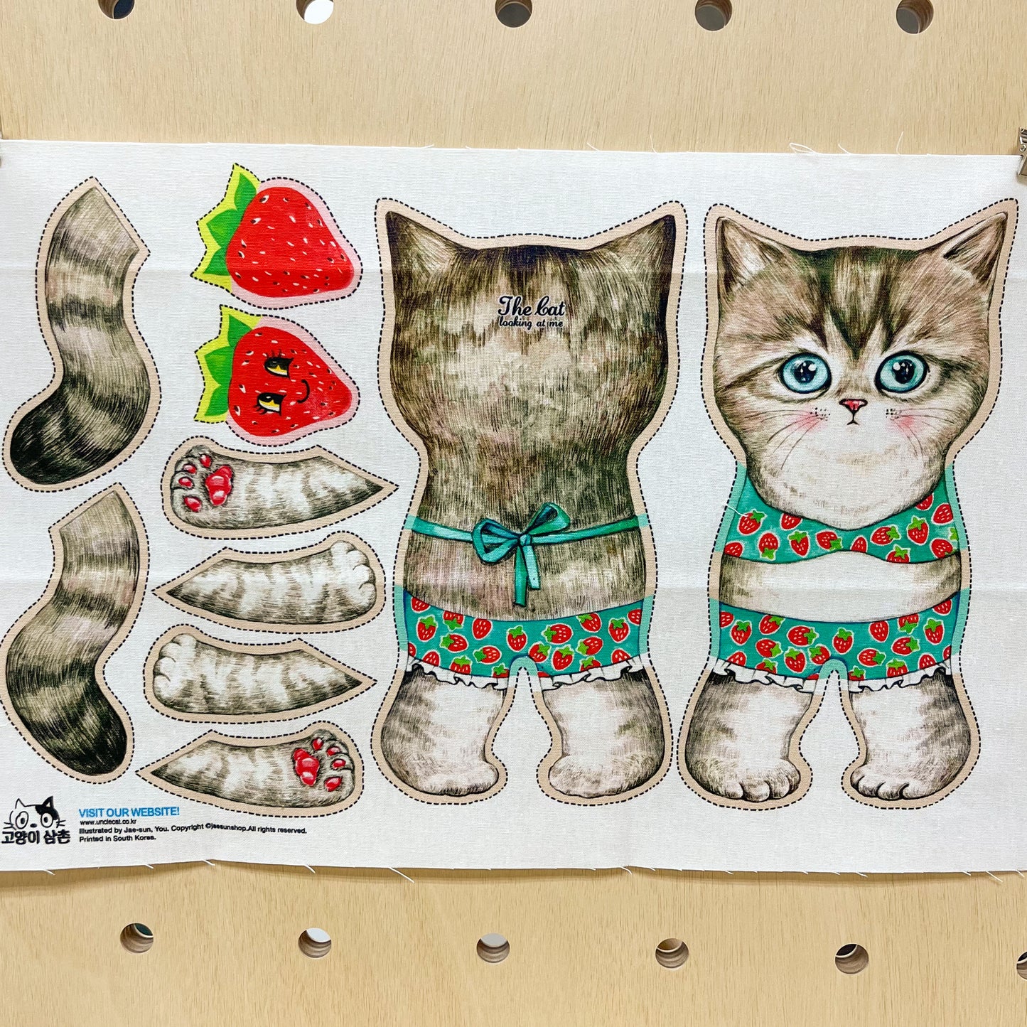 Unclecat 貓叔叔 | diy fabric for making cat doll "Vikini" | cotton linen 棉麻