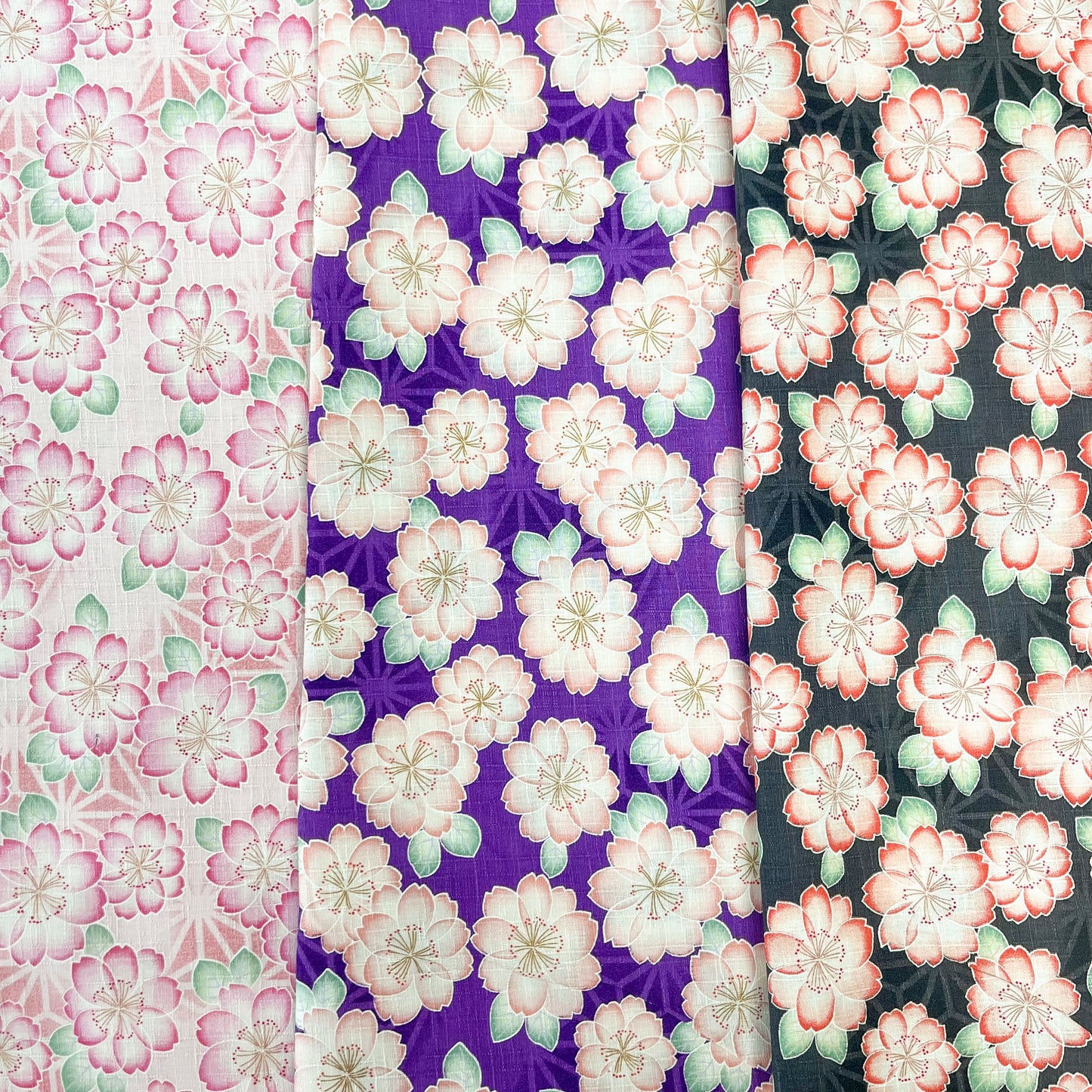 Japan | double sakura 雙櫻花 | cotton shantung 竹節棉