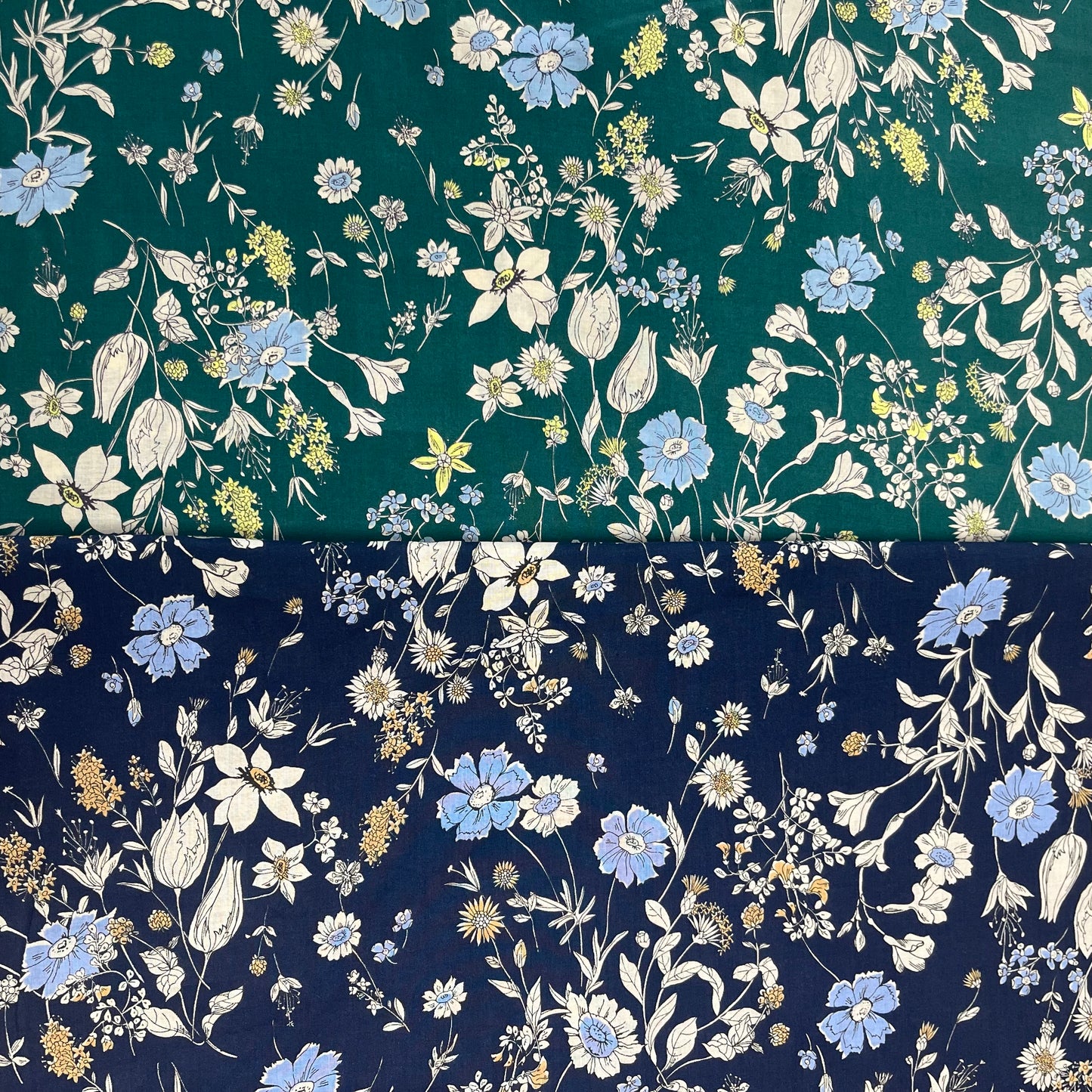 Japan | flowers line 花朵線條 | cotton printed 60s 純棉