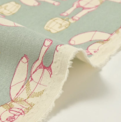 ＋HAyU fabric | HAyU BEAR | cotton linen printed canvas