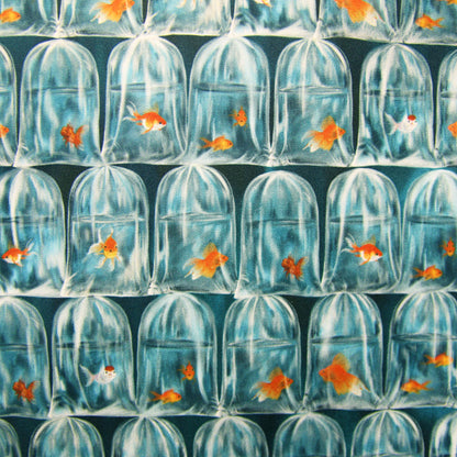 【K‧T FABRIC】金魚街 goldfish market waterproof fabric 防水布