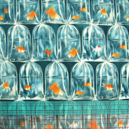 【K‧T FABRIC】金魚街 goldfish market waterproof fabric 防水布
