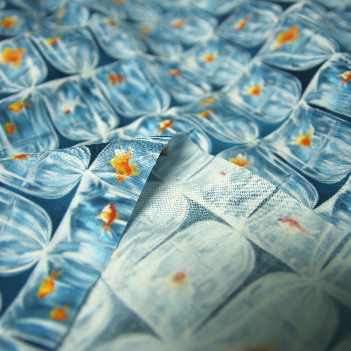 【K‧T FABRIC】金魚街 goldfish market cotton printed sheeting純棉