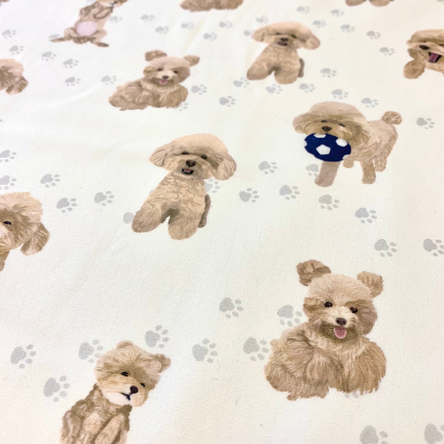 【K‧T FABRIC】貴婦狗 poodle cotton printed sheeting 純棉