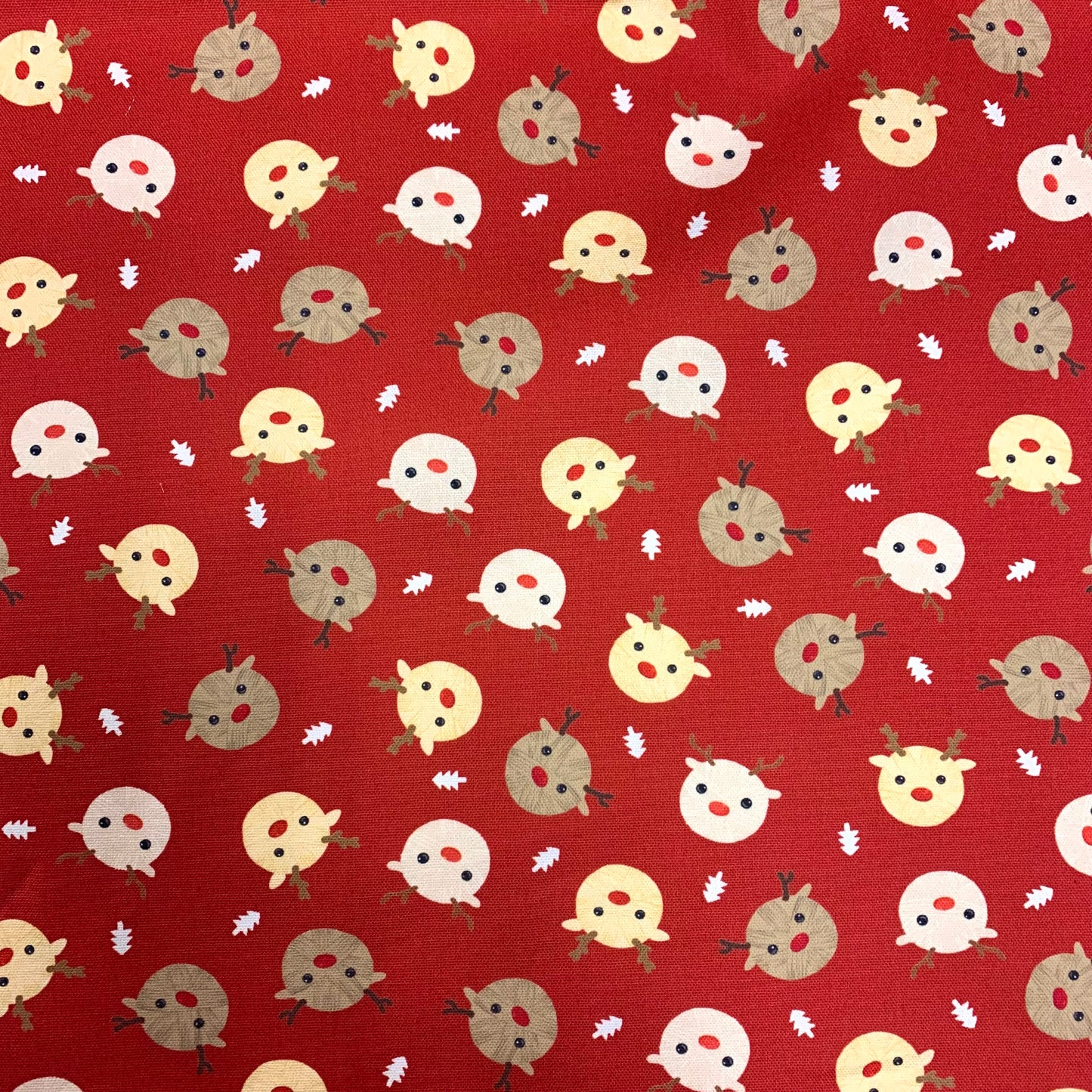 【K‧T FABRIC】聖誕毛線球小鹿Christmas deer cotton printed oxford 純棉