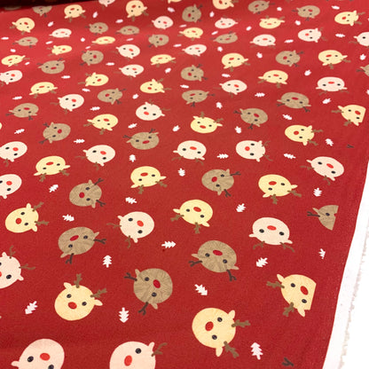 【K‧T FABRIC】聖誕毛線球小鹿Christmas deer cotton printed oxford 純棉