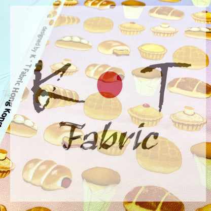 【K‧T FABRIC】港式麵包 Hong Kong style - bread waterproof fabric 防水布